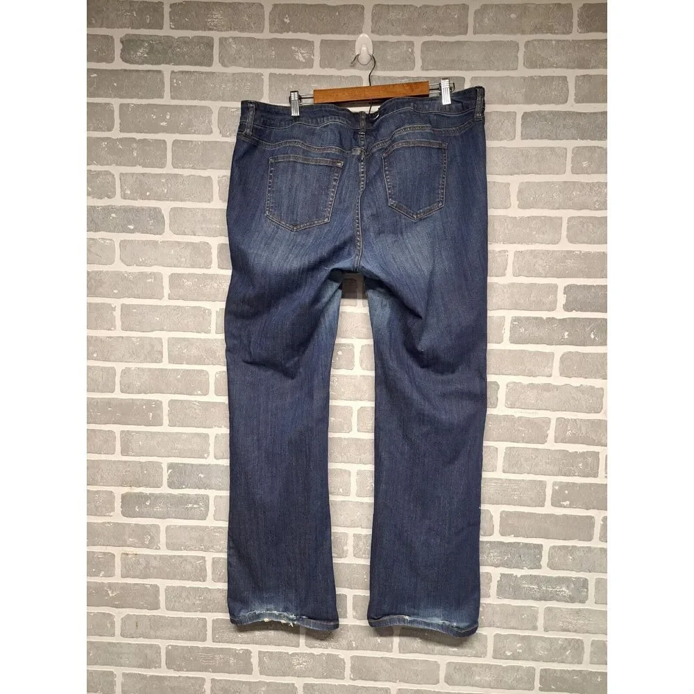 Torrid Womens Relaxed Bootcut‎ Strech Jeans Blue Meas Size 16R Western Rodeo